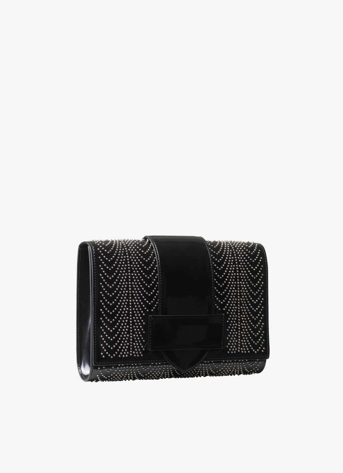 SIMONE CLUTCH LAQUE CASCADE BLACK ALAÏA BLACK  SIMONE CLUTCH LAQUE CASCADE BLACK